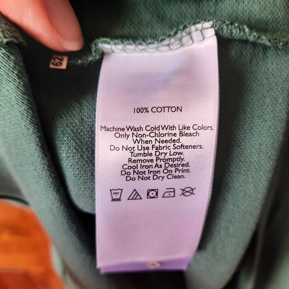 NWT Eddie Bauer 100% cotton sage green short sleeve polo shirt size XL Tall - Picture 13 of 13